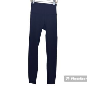 Luluemon - Black, Wonder Train, 25", Size 2, In Great Preowned Condition.